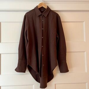 Kit + Ace chocolate brown flannel shirt